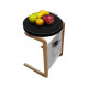 Coffee coffee table, bedside table with round top (black) Coffee coffee table, bedside table with round top (black)