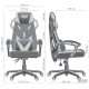 Крісло AMF VR Racer Radical Garrus чорний/синій 545591