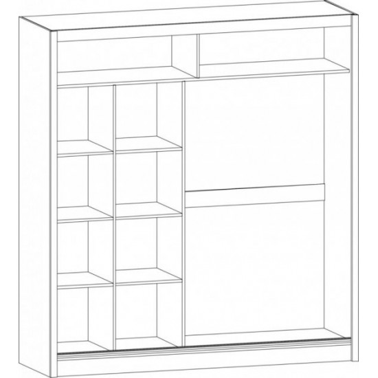 Sliding wardrobe for the bedroom Furniture-Service Alaska Wenge dark/Samoan oak Sliding wardrobe for the bedroom Furniture-Service Alaska Wenge dark/Samoan oak