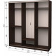 Шафа-купе тридверна Roko 224.2x242x60 см ДСП + Дзеркало Дуб венге (20200024308) Шафа-купе тридверна Roko 224.2x242x60 см ДСП + Дзеркало Дуб венге (20200024308)