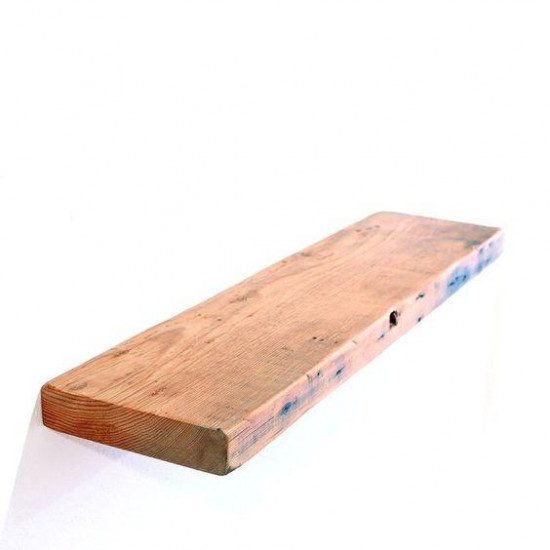 Wooden wall shelf with a live edge without visible fastening 50x15x3 PP02 Wooden wall shelf with a live edge without visible fastening 50x15x3 PP02