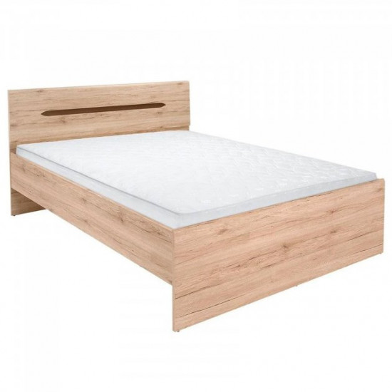 Double bed made of Elpasso chipboard LOZ160 light San Remo oak Gerbor (without mattress) Double bed made of Elpasso chipboard LOZ160 light San Remo oak Gerbor (without mattress)