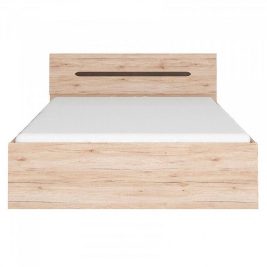 Double bed made of Elpasso chipboard LOZ160 light San Remo oak Gerbor (without mattress) Double bed made of Elpasso chipboard LOZ160 light San Remo oak Gerbor (without mattress)