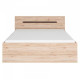 Double bed made of Elpasso chipboard LOZ160 light San Remo oak Gerbor (without mattress) Double bed made of Elpasso chipboard LOZ160 light San Remo oak Gerbor (without mattress)