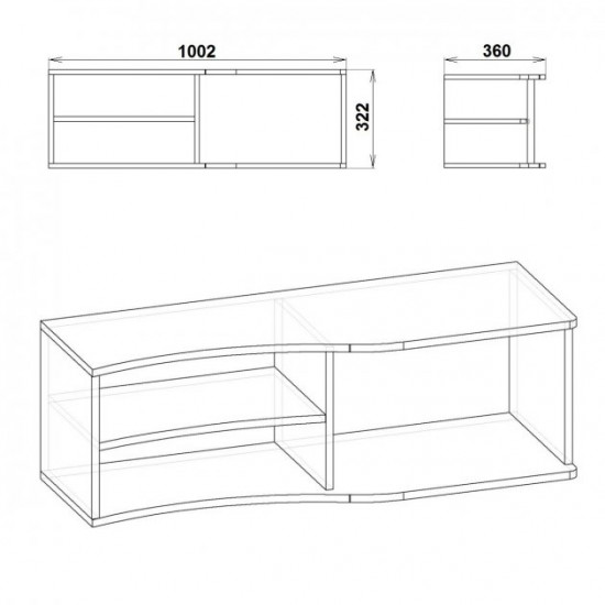 Shelf P-1 Companit Oak Sonoma Shelf P-1 Companit Oak Sonoma