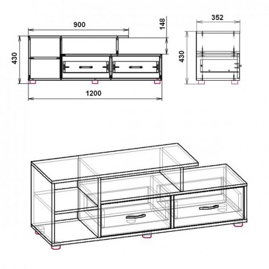 TV stand Companit Vinnytsia Alder TV stand Companit Vinnytsia Alder
