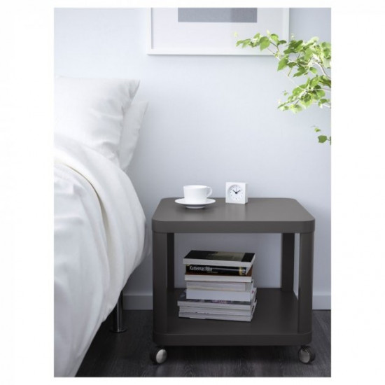 Журнальний столик на колесах IKEA TINGBY 50х50 см сірий (003.494.44) Журнальний столик на колесах IKEA TINGBY 50х50 см сірий (003.494.44)