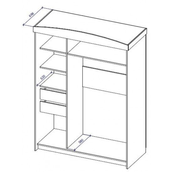 Sliding wardrobe Furniture UA™ Assol™ for girls Provence Belle White Oak/White (48510) Sliding wardrobe Furniture UA™ Assol™ for girls Provence Belle White Oak/White (48510)