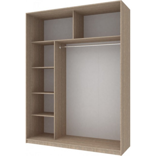  Шкаф купе Сити 24 Doros Дуб сонома 2 Зеркала 180х60х240 см (42002075)