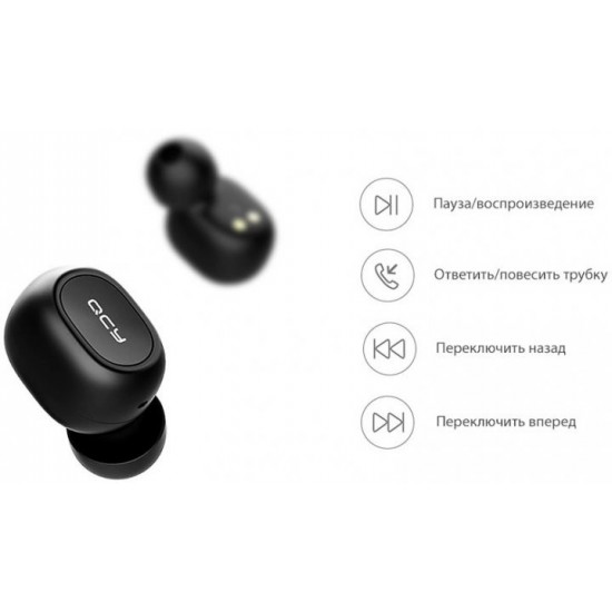 Бездротові навушники QCY T1C TWS Black Бездротові навушники QCY T1C TWS Black
