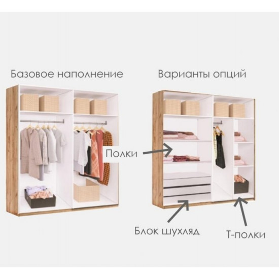 Шкаф купе Миро-Марк Рамона 2,0м. арт-деко Дуб крафт/лава (44119) Шкаф купе Миро-Марк Рамона 2,0м. арт-деко Дуб крафт/лава (44119)