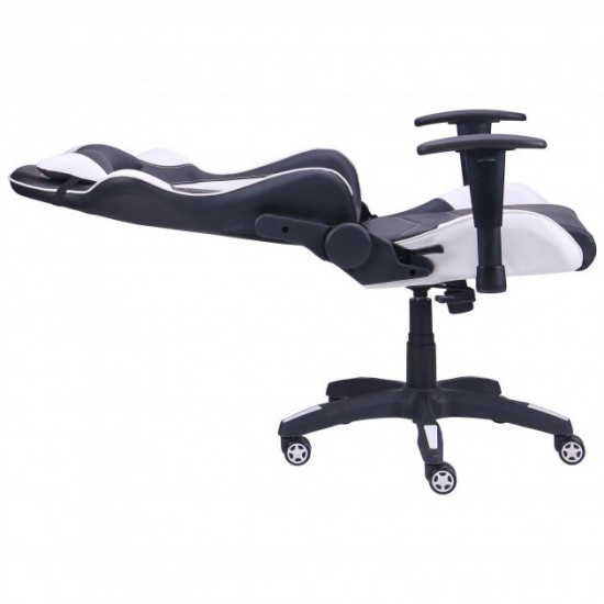 Gaming chair AMF VR Racer Blade black/white (Tilt mechanism/plastic/PU leatherette) (515280)