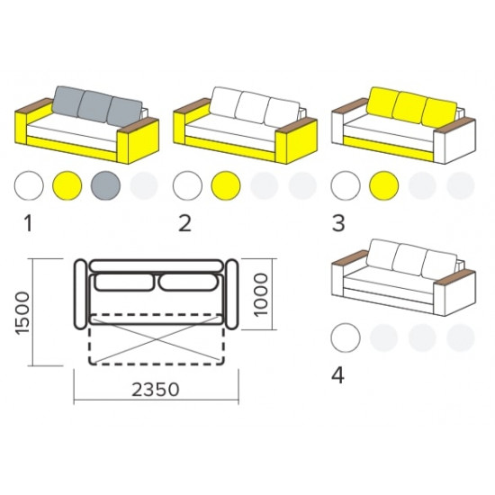 Sofa Direct Focus-2 Kiev Standard 235x100 Eurobook Jacquard Light gray Savannah Nova (07) Sofa Direct Focus-2 Kiev Standard 235x100 Eurobook Jacquard Light gray Savannah Nova (07)