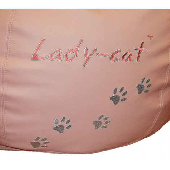 Frameless chair-pear bag sportkreslo Cat eco leather size L 95*115cm pink Frameless chair-pear bag sportkreslo Cat eco leather size L 95*115cm pink