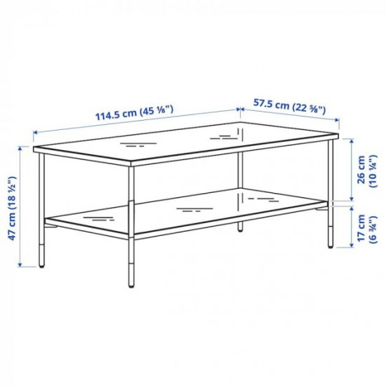 Журнальний столик IKEA ASPEROD 115 х 58 см чорний (004.618.88) Журнальний столик IKEA ASPEROD 115 х 58 см чорний (004.618.88)