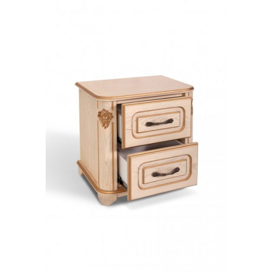 Bedside table for the bedroom Stefania Mix Furniture Ivory with patina (natural wood) Bedside table for the bedroom Stefania Mix Furniture Ivory with patina (natural wood)