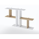 Wall mounted shelf for books, white/sonoma oak W1040|H600|D180 Wall mounted shelf for books, white/sonoma oak W1040|H600|D180