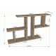 Wall mounted shelf for books, white/sonoma oak W1040|H600|D180 Wall mounted shelf for books, white/sonoma oak W1040|H600|D180