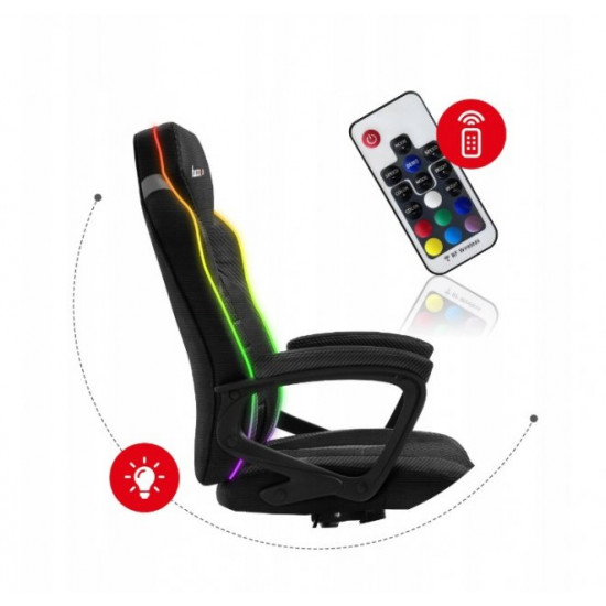 Ігрове комп'ютерне крісло з підсвічуванням HUZARO FORCE 2.5 RGB Mesh Оббивка тканина