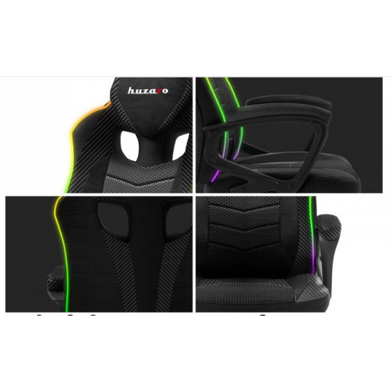 Ігрове комп'ютерне крісло з підсвічуванням HUZARO FORCE 2.5 RGB Mesh Оббивка тканина