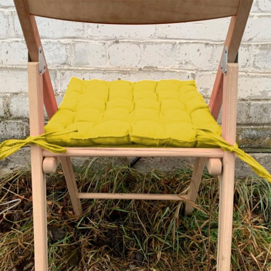 Подушка на стул квадратная стеганная серия Gabi 38x38x5 Желтый ( 3232 ) Подушка на стул квадратная стеганная серия Gabi 38x38x5 Желтый ( 3232 )