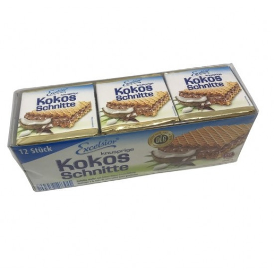 Вафлі з кокосом Excelsior Schnitte Kokos 250 г Вафлі з кокосом Excelsior Schnitte Kokos 250 г