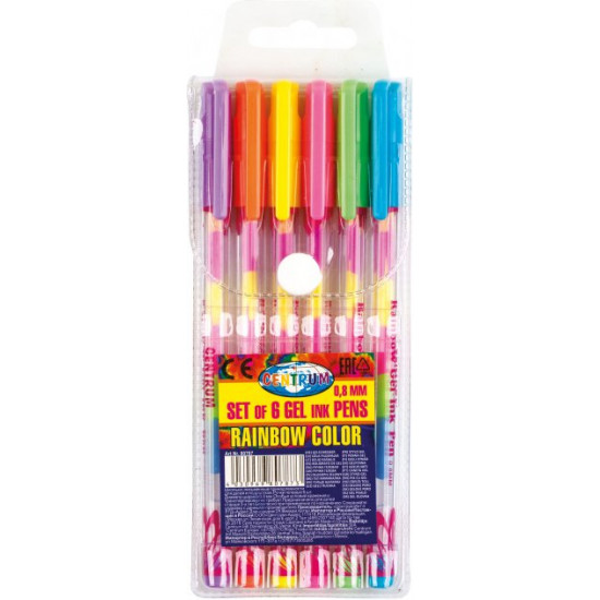 Set of Centrum Rainbow Gel pens with glitter 6 pcs 0.8 mm (4030969807873) Set of Centrum Rainbow Gel pens with glitter 6 pcs 0.8 mm (4030969807873)