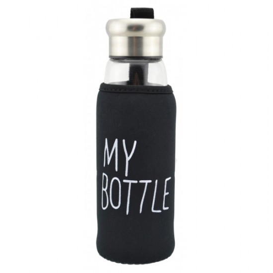 Стеклянная бутылка My Bottle 420 мл с ситечком для заварки Оригинал серебряный Стеклянная бутылка My Bottle 420 мл с ситечком для заварки Оригинал серебряный