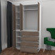 Hinged wardrobe FlashNika Hold 41 Nymphea alba + Sonoma truffle oak Hinged wardrobe FlashNika Hold 41 Nymphea alba + Sonoma truffle oak