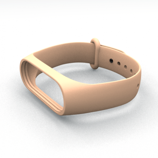 Силиконовый ремешок для фитнес браслета Xiaomi Mi Smart Band 5 6 Cream Кремовый Силиконовый ремешок для фитнес браслета Xiaomi Mi Smart Band 5 6 Cream Кремовый