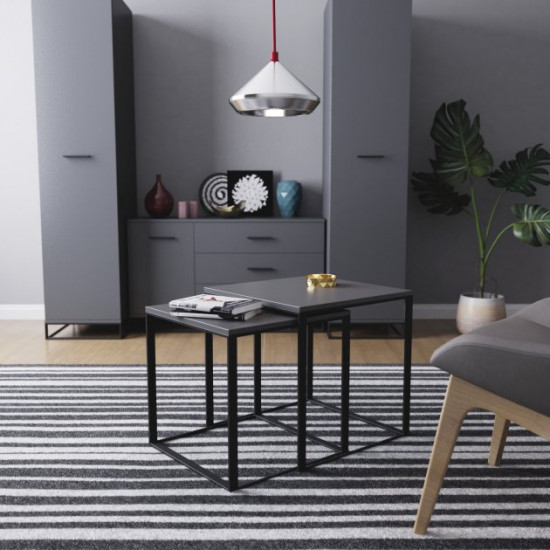 Coffee table 2 in 1 Ascet Art In Head 530x530x530 graphite Coffee table 2 in 1 Ascet Art In Head 530x530x530 graphite
