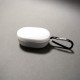 Силиконовый чехол с карабином для наушников Xiaomi AirDots 3 White Белый Силиконовый чехол с карабином для наушников Xiaomi AirDots 3 White Белый