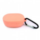 Силиконовый чехол с карабином для наушников Xiaomi AirDots 3 Orange Персиковый Силиконовый чехол с карабином для наушников Xiaomi AirDots 3 Orange Персиковый