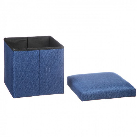 Тумба-пуф раскладной Stenson R88091 38х38х35см blue Тумба-пуф раскладной Stenson R88091 38х38х35см blue