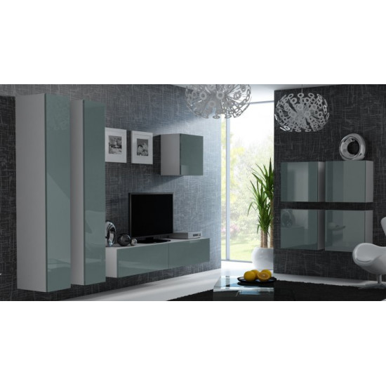 Вітальня CAMA Vigo 24 Білий мат/Сірий глянець Вітальня CAMA Vigo 24 Білий мат/Сірий глянець