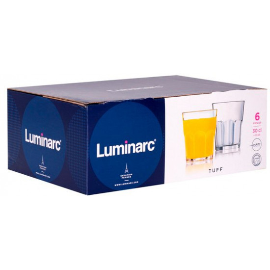 Набор низких стаканов Luminarc Tuff 6 х 300 мл (Q2244) Набор низких стаканов Luminarc Tuff 6 х 300 мл (Q2244)