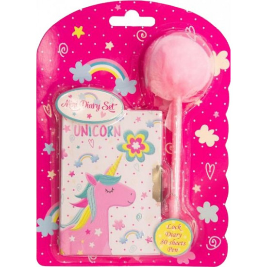 Children's notebook Malevaro on a tablet with a pompom pen Cute unicorn (BP128-1956) (6931164701417) Children's notebook Malevaro on a tablet with a pompom pen Cute unicorn (BP128-1956) (6931164701417)