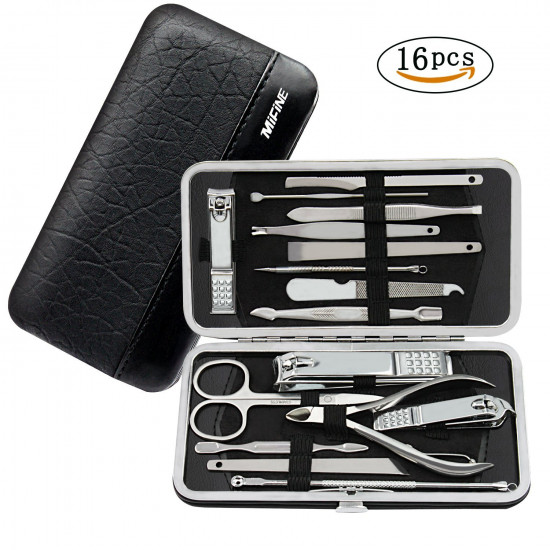 Manicure Pedicure Set Nail Clippers - Mifine 16 In 1 Stainless Steel...Shipping: FREE Standard International Shipping Manicure Pedicure Set Nail Clippers - Mifine 16 In 1 Stainless Steel...Shipping: FREE Standard International Shipping