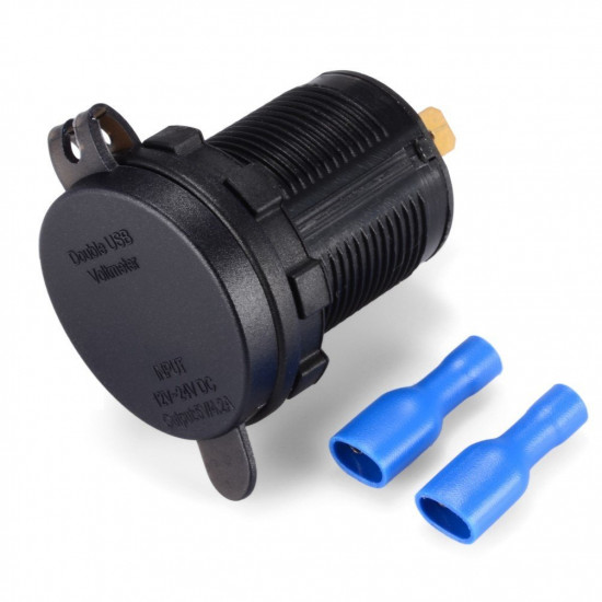 LiDiVi 2 USB Charger Socket Power Outlet 2.1A & 2.1A with 12-24V Voltmeter Green LED Digital Display for Car Boat Marine Mobile. Shipping: FREE Standard LiDiVi 2 USB Charger Socket Power Outlet 2.1A & 2.1A with 12-24V Voltmeter Green LED Digital Display for Car Boat Marine Mobile. Shipping: FREE Standard