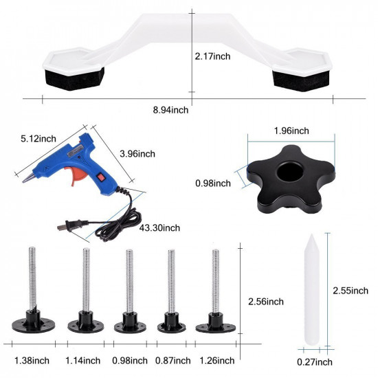 Queenti Car Body Dent Bridge Puller Tool Kits, Pop a Paintless Ding Repair...Shipping: FREE Standard International Shipping Queenti Car Body Dent Bridge Puller Tool Kits, Pop a Paintless Ding Repair...Shipping: FREE Standard International Shipping