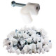 100 x 9mm .White. Round Cable Clips -Coax/CAT6 Sky Wall Mounts Aerial B 100 x 9mm .White. Round Cable Clips -Coax/CAT6 Sky Wall Mounts Aerial B