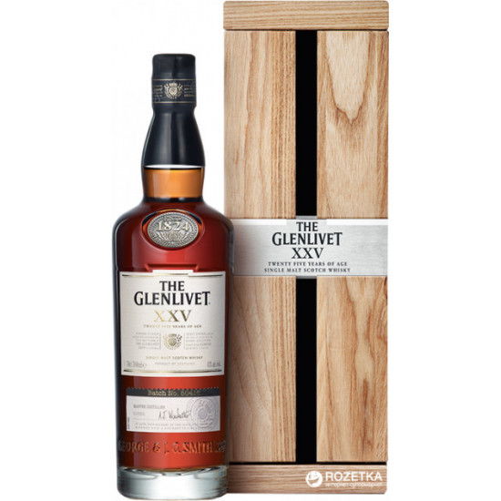 Виски Glenlivet 0,7 л 25 лет выдержки 43% в подарочной деревянной упаковке Виски Glenlivet 0,7 л 25 лет выдержки 43% в подарочной деревянной упаковке