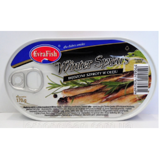 Sprats in oil Evra Fish Winter Sprats 170g 4 pieces Sprats in oil Evra Fish Winter Sprats 170g 4 pieces