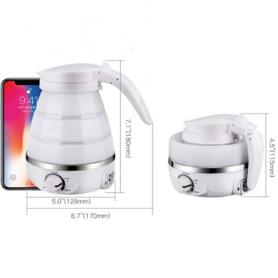 Foldable electric kettle, durable silicone compact size, 850 W, for travel, camping, water boiler, electrical appliances, US standard plug Foldable electric kettle, durable silicone compact size, 850 W, for travel, camping, water boiler, electrical appliances, US standard plug