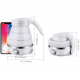 Foldable electric kettle, durable silicone compact size, 850 W, for travel, camping, water boiler, electrical appliances, US standard plug Foldable electric kettle, durable silicone compact size, 850 W, for travel, camping, water boiler, electrical appliances, US standard plug