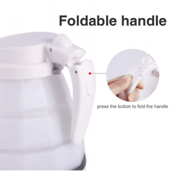 Foldable electric kettle, durable silicone compact size, 850 W, for travel, camping, water boiler, electrical appliances, US standard plug Foldable electric kettle, durable silicone compact size, 850 W, for travel, camping, water boiler, electrical appliances, US standard plug