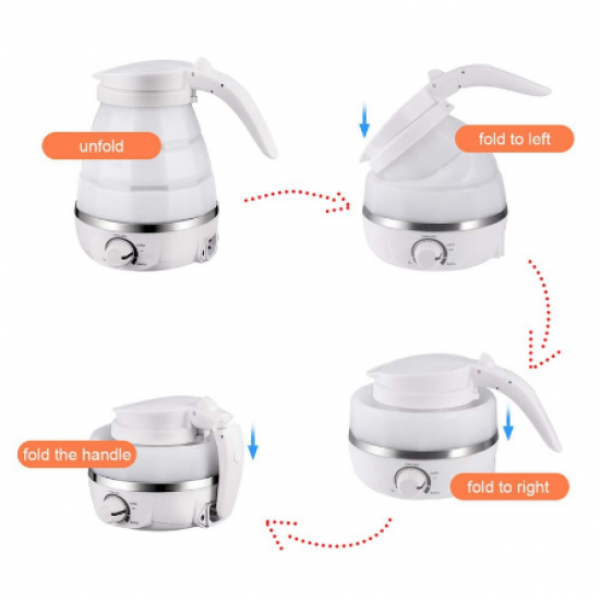 Foldable electric kettle, durable silicone compact size, 850 W, for travel, camping, water boiler, electrical appliances, US standard plug Foldable electric kettle, durable silicone compact size, 850 W, for travel, camping, water boiler, electrical appliances, US standard plug