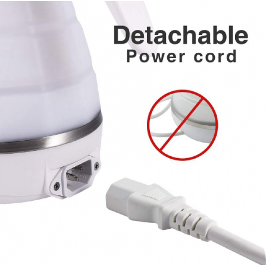 Foldable electric kettle, durable silicone compact size, 850 W, for travel, camping, water boiler, electrical appliances, US standard plug Foldable electric kettle, durable silicone compact size, 850 W, for travel, camping, water boiler, electrical appliances, US standard plug