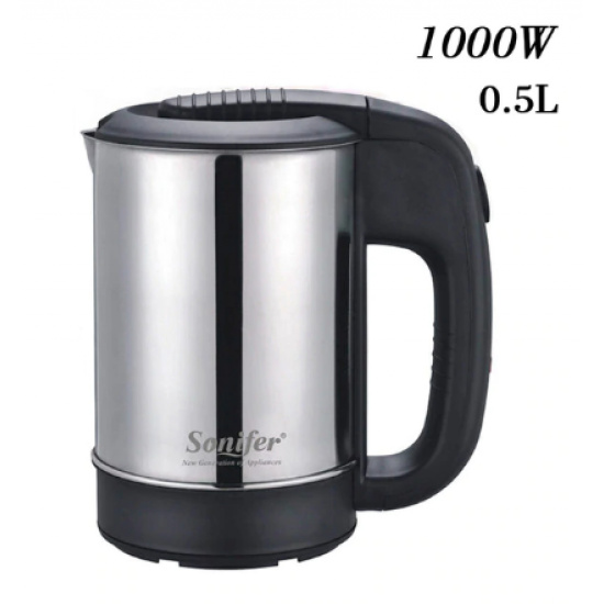 0.5L Mini Electric Kettle Stainless Steel 1000W Portable Travel Boiler Sonifer 0.5L Mini Electric Kettle Stainless Steel 1000W Portable Travel Boiler Sonifer