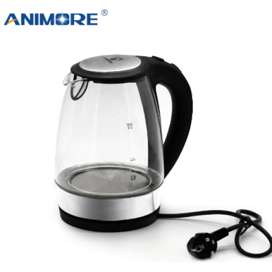 ANIMORE 2L glass Electric kettle automatically turns off stainless steel anti-hot Electric kettle Household appliances EK-02 ANIMORE 2L glass Electric kettle automatically turns off stainless steel anti-hot Electric kettle Household appliances EK-02